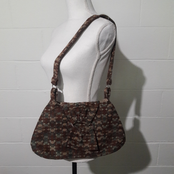 Dana Herbert Shoulder Bag Purse Snap Closure Brown - Picture 1 of 10